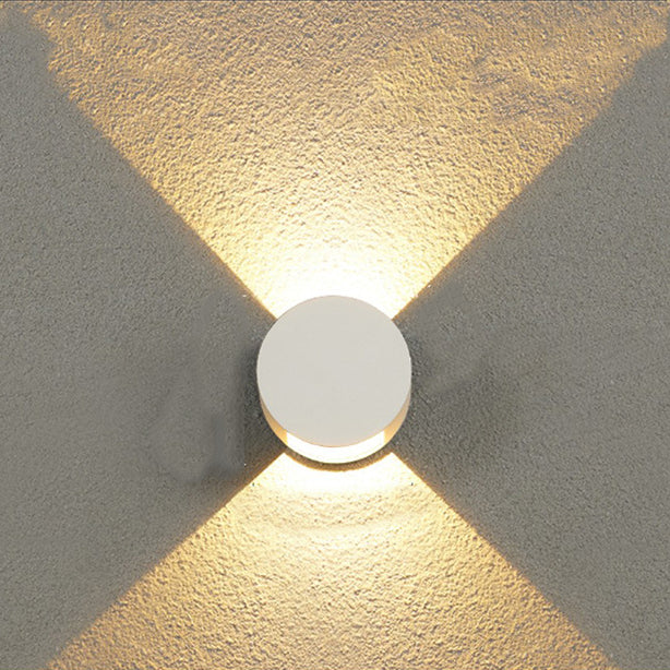 Round And Down Illuminated LED Waterproof Wall Sconce Lamp