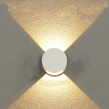 Round And Down Illuminated LED Waterproof Wall Sconce Lamp