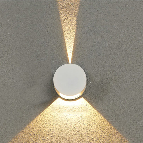 Round And Down Illuminated LED Waterproof Wall Sconce Lamp