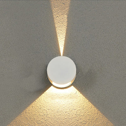Round And Down Illuminated LED Waterproof Wall Sconce Lamp