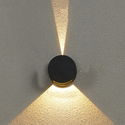Round And Down Illuminated LED Waterproof Wall Sconce Lamp