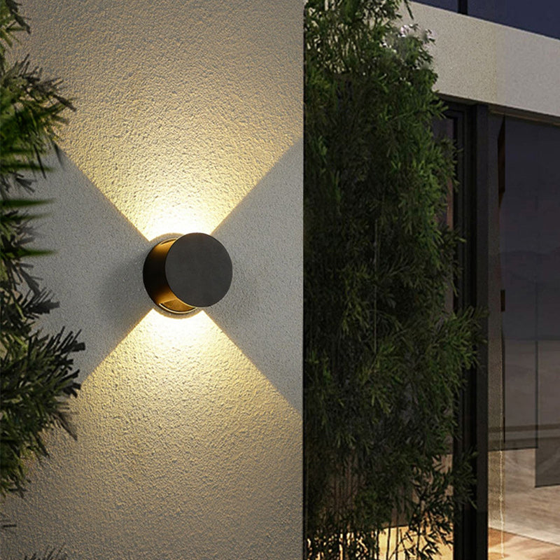 Round And Down Illuminated LED Waterproof Wall Sconce Lamp