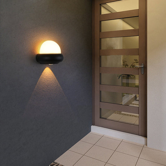 Minimalist Round Aluminum LED Waterproof Wall Sconce Lamp