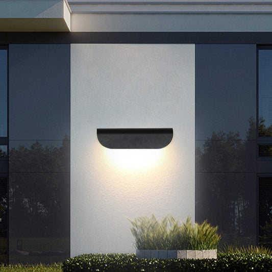 Minimalist Curved Aluminum LED Waterproof Wall Sconce Lamp