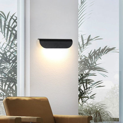 Minimalist Curved Aluminum LED Waterproof Wall Sconce Lamp