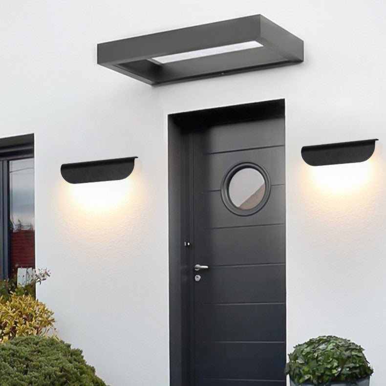 Minimalist Curved Aluminum LED Waterproof Wall Sconce Lamp