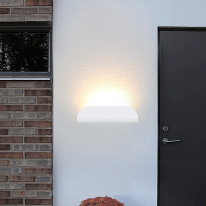 Minimalist Curved Aluminum LED Waterproof Wall Sconce Lamp