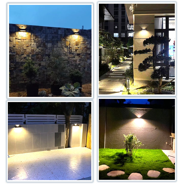 Simplicity And Down Illuminated LED Solar Wall Sconce Lamp