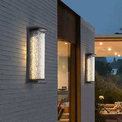 Stainless Shade Cuboid LED Solar Outdoor Wall Sconce Lamp