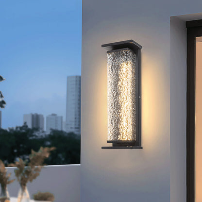 Stainless Shade Cuboid LED Solar Outdoor Wall Sconce Lamp