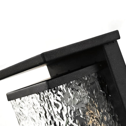 Stainless Shade Cuboid LED Solar Outdoor Wall Sconce Lamp