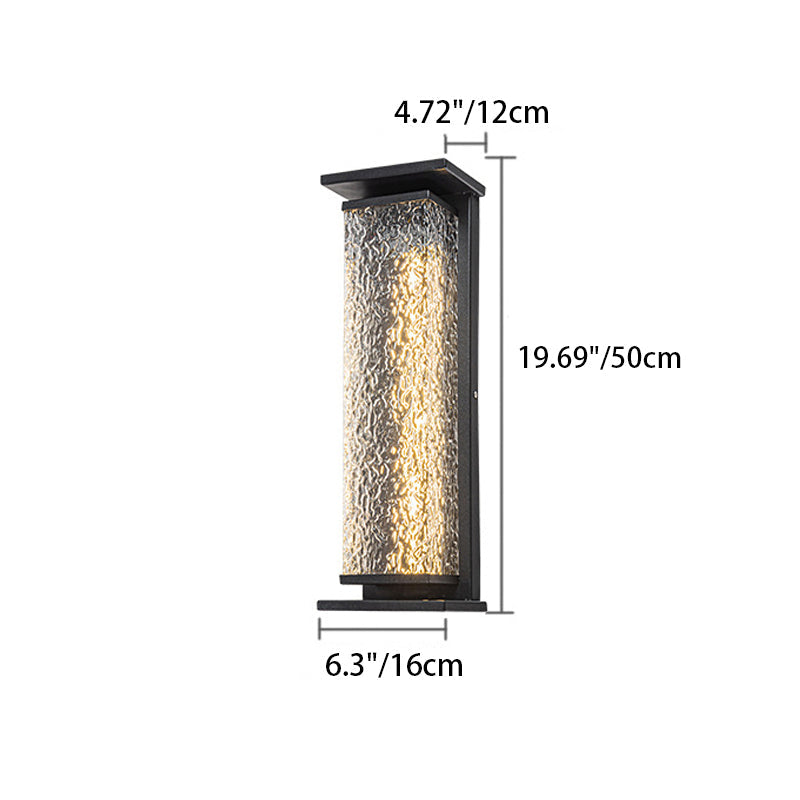 Stainless Shade Cuboid LED Solar Outdoor Wall Sconce Lamp