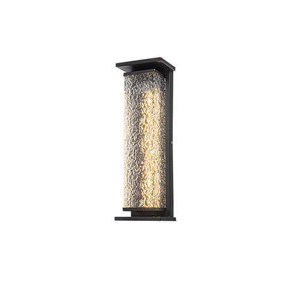 Stainless Shade Cuboid LED Solar Outdoor Wall Sconce Lamp