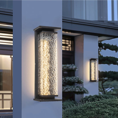 Stainless Shade Cuboid LED Solar Outdoor Wall Sconce Lamp