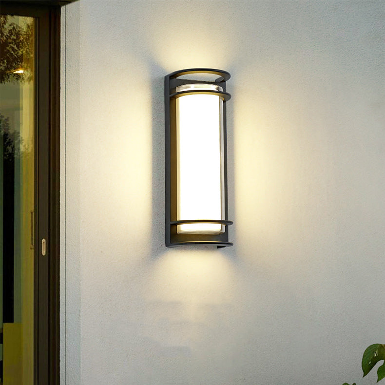 Aluminum Acrylic Cylinder LED Waterproof Wall Sconce Lamp