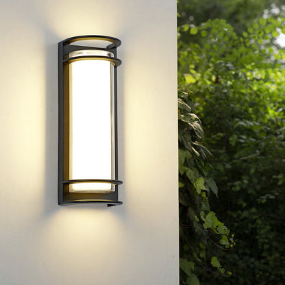 Aluminum Acrylic Cylinder LED Waterproof Wall Sconce Lamp