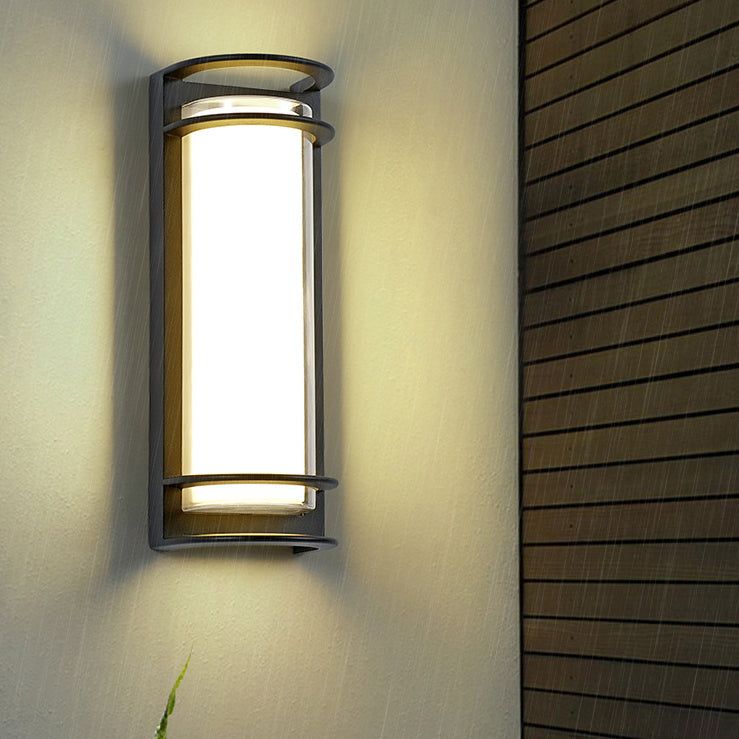 Aluminum Acrylic Cylinder LED Waterproof Wall Sconce Lamp