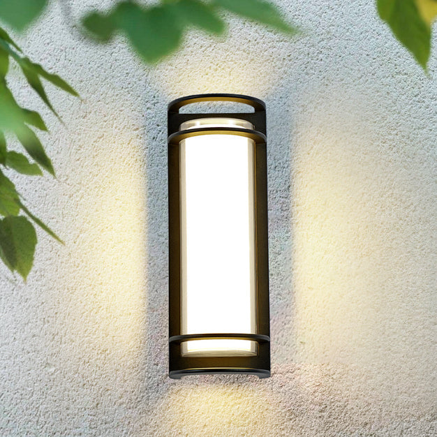 Aluminum Acrylic Cylinder LED Waterproof Wall Sconce Lamp