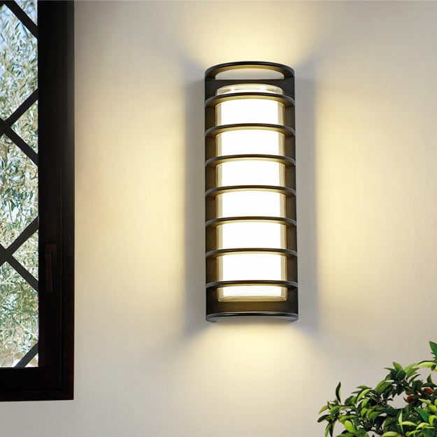 Aluminum Acrylic Cylinder LED Waterproof Wall Sconce Lamp