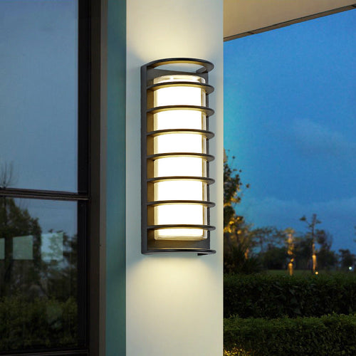 Aluminum Acrylic Cylinder LED Waterproof Wall Sconce Lamp