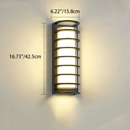Aluminum Acrylic Cylinder LED Waterproof Wall Sconce Lamp