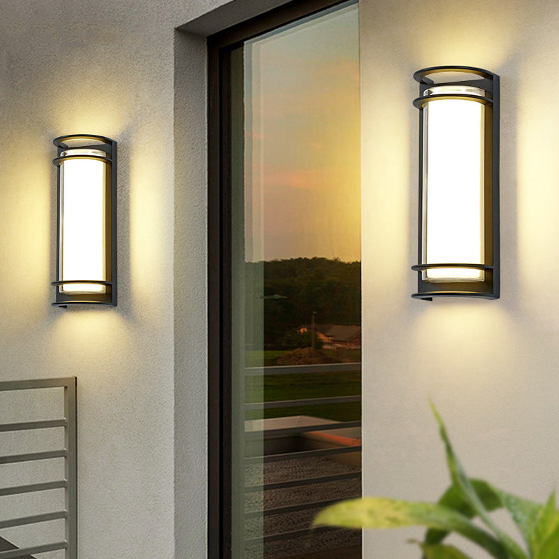 Aluminum Acrylic Cylinder LED Waterproof Wall Sconce Lamp
