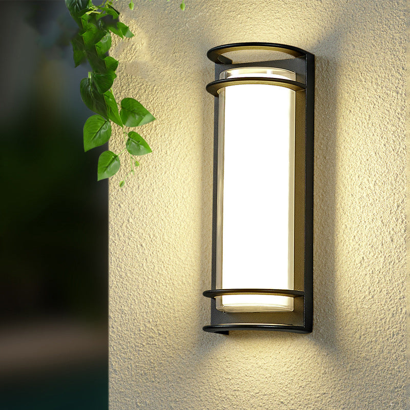 Aluminum Acrylic Cylinder LED Waterproof Wall Sconce Lamp