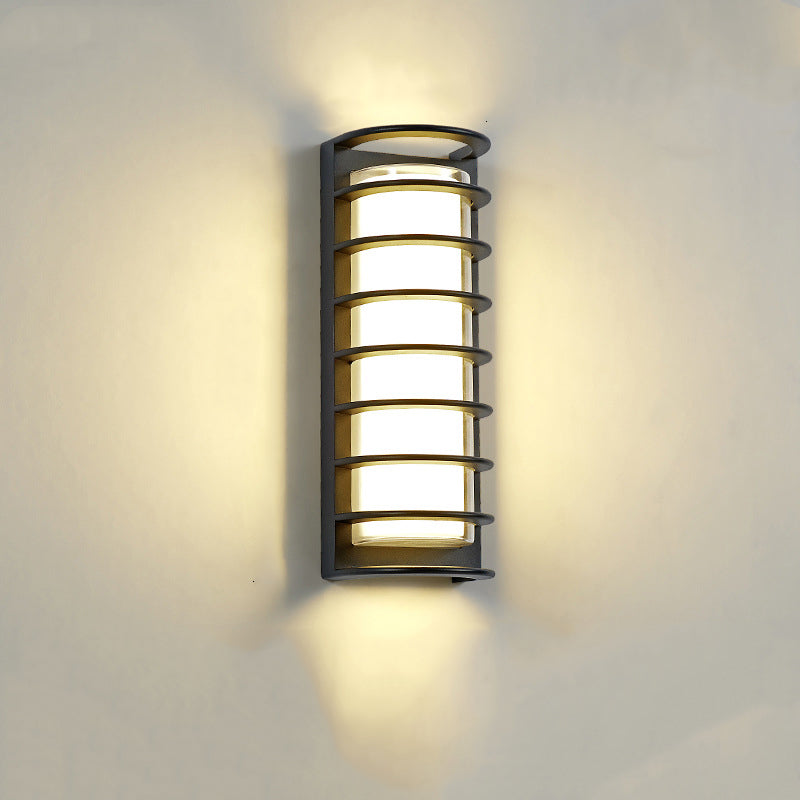 Aluminum Acrylic Cylinder LED Waterproof Wall Sconce Lamp