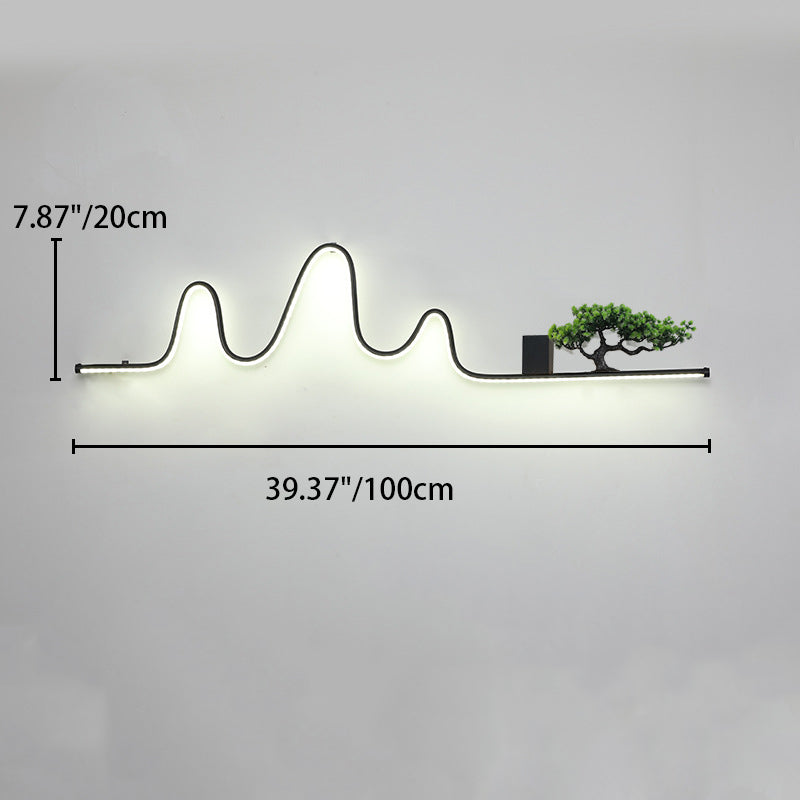 Aluminum Pine Wood LED Waterproof Outdoor Wall Sconce Lamp