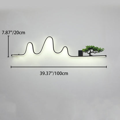 Aluminum Pine Wood LED Waterproof Outdoor Wall Sconce Lamp