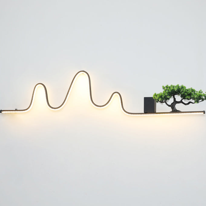 Aluminum Pine Wood LED Waterproof Outdoor Wall Sconce Lamp