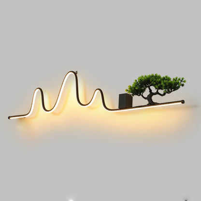 Aluminum Pine Wood LED Waterproof Outdoor Wall Sconce Lamp
