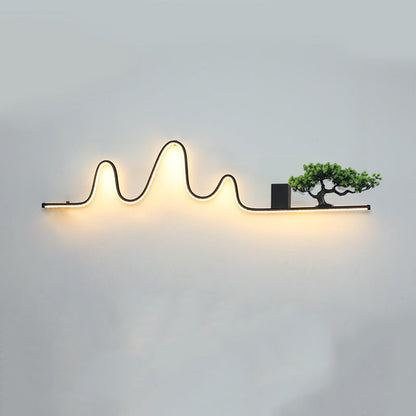 Aluminum Pine Wood LED Waterproof Outdoor Wall Sconce Lamp