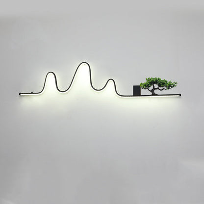 Aluminum Pine Wood LED Waterproof Outdoor Wall Sconce Lamp