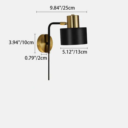 Scandinavian Iron Hardware 1-Light Wall Sconce Lamp