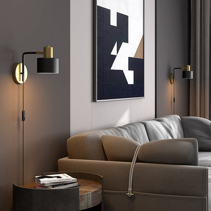 Scandinavian Iron Hardware 1-Light Wall Sconce Lamp
