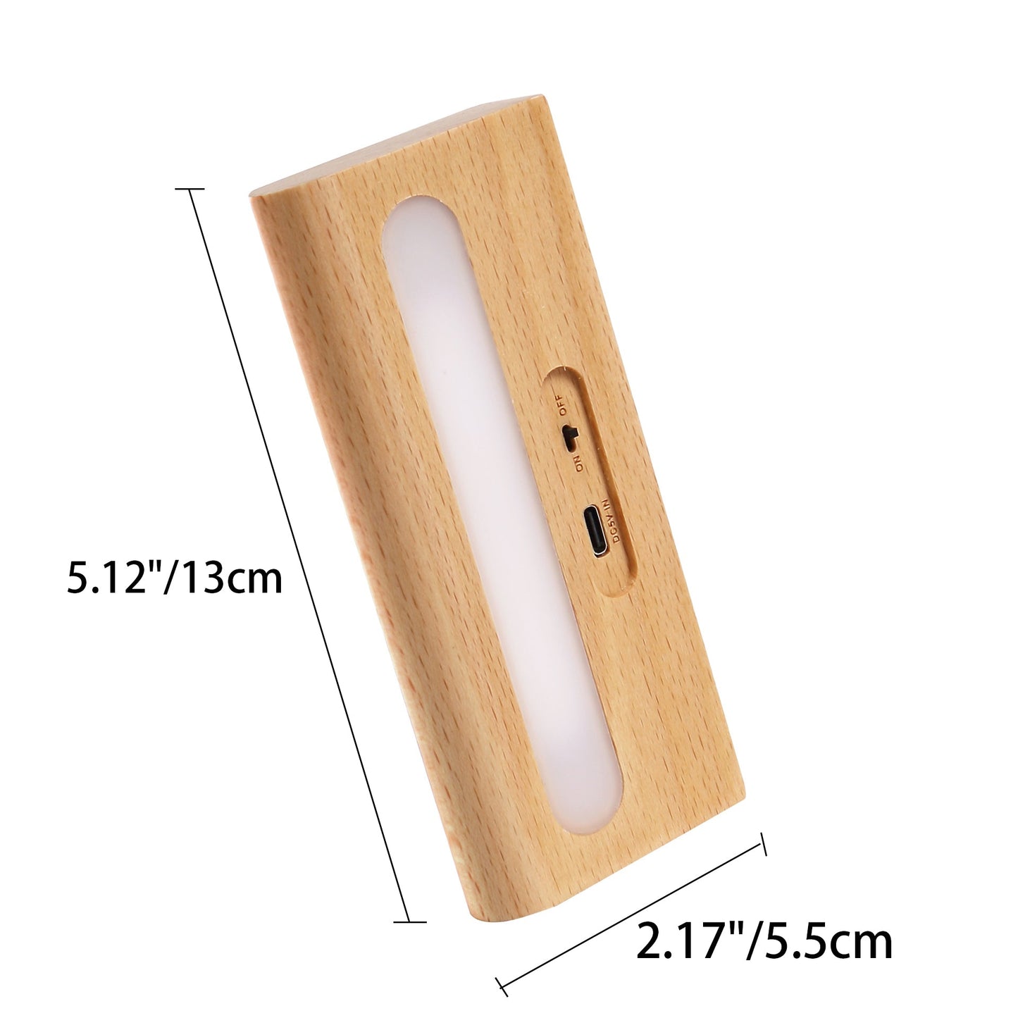 Simplicity Wood Rectangular LED Solar Wall Sconce Lamp