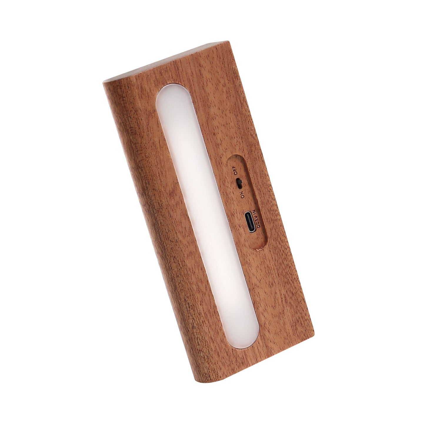 Simplicity Wood Rectangular LED Solar Wall Sconce Lamp