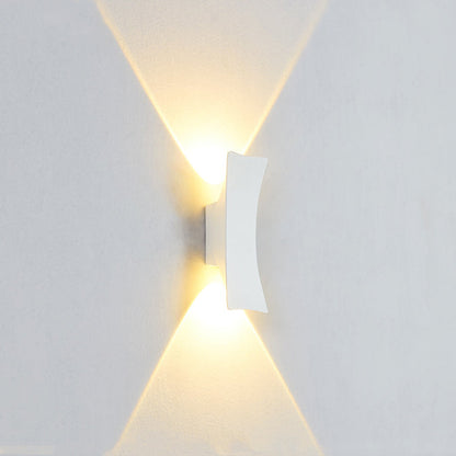 Curved And Down Illuminated LED Waterproof Wall Sconce Lamp