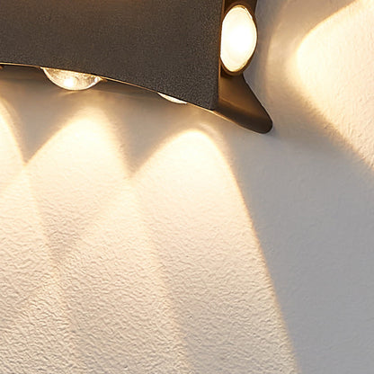 Aluminum Hexagon LED Waterproof Outdoor Wall Sconce Lamp
