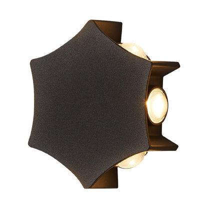 Aluminum Hexagon LED Waterproof Outdoor Wall Sconce Lamp
