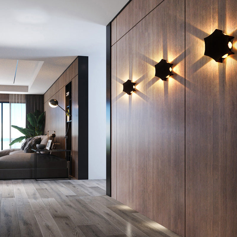 Aluminum Hexagon LED Waterproof Outdoor Wall Sconce Lamp