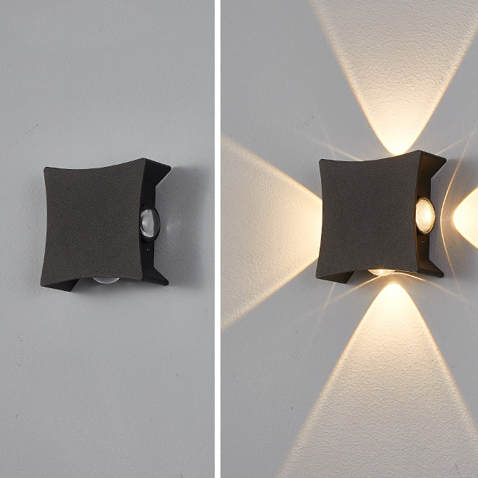 Aluminum Square LED Waterproof Outdoor Wall Sconce Lamp