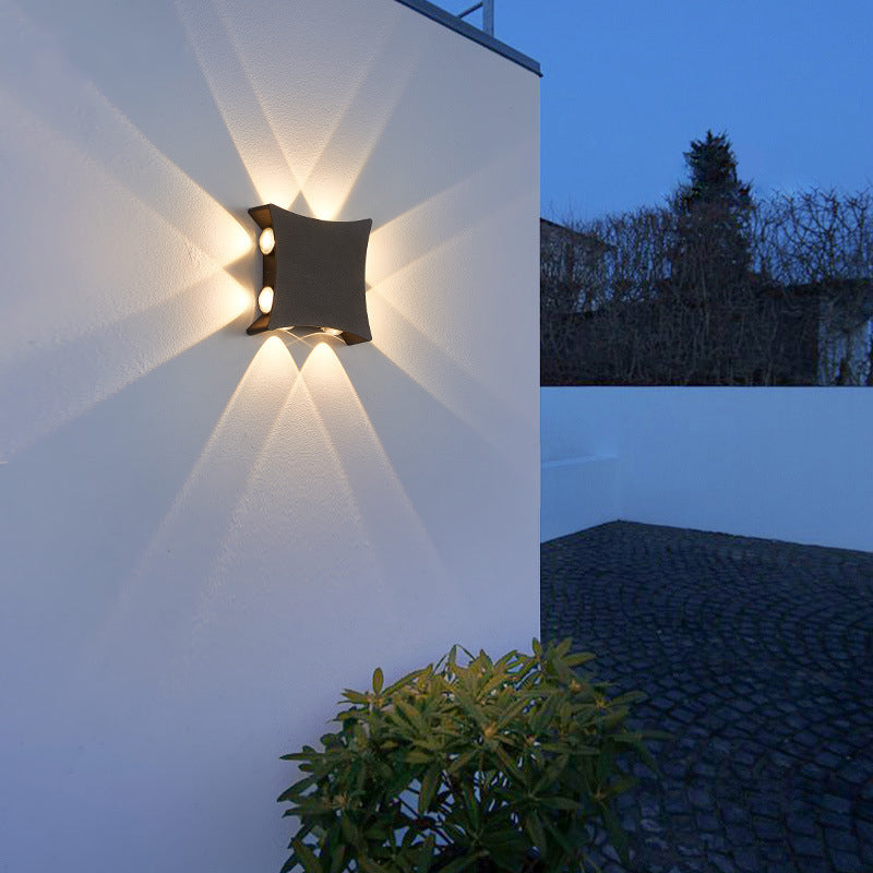 Aluminum Square LED Waterproof Outdoor Wall Sconce Lamp