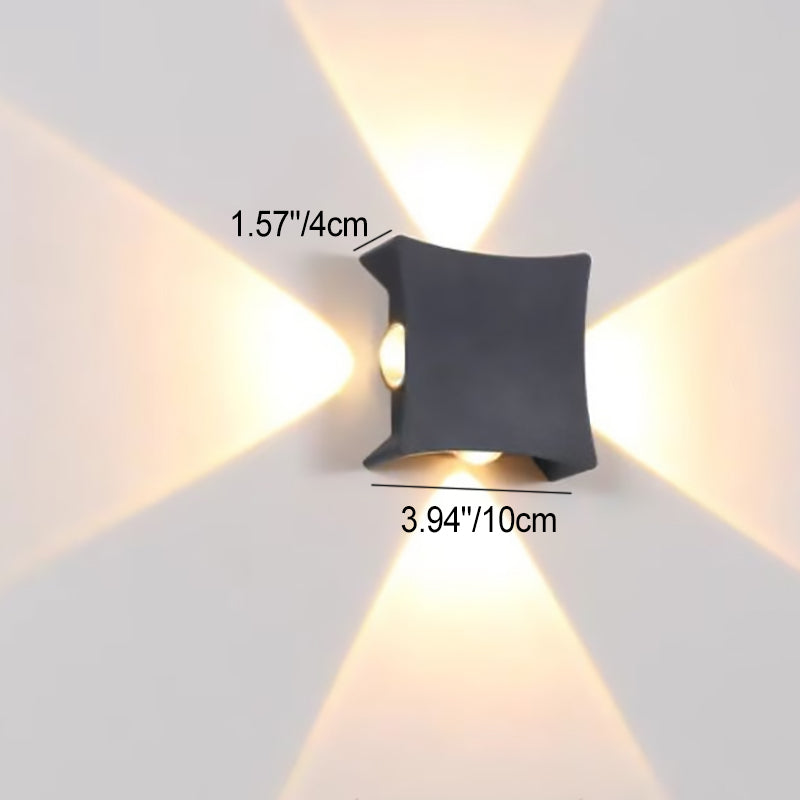 Aluminum Square LED Waterproof Outdoor Wall Sconce Lamp