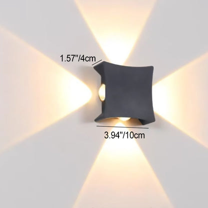 Aluminum Square LED Waterproof Outdoor Wall Sconce Lamp