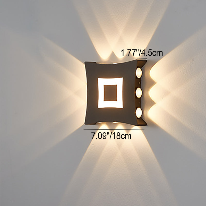 Aluminum Square LED Waterproof Outdoor Wall Sconce Lamp