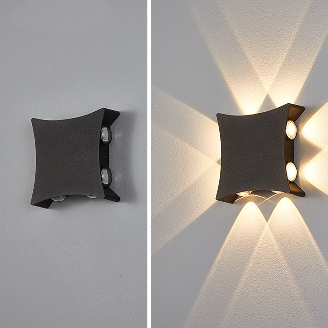 Aluminum Square LED Waterproof Outdoor Wall Sconce Lamp