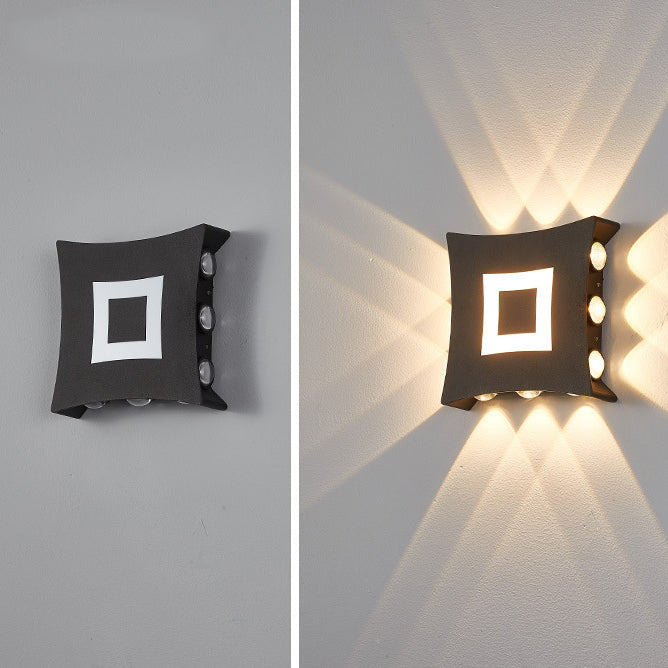 Aluminum Square LED Waterproof Outdoor Wall Sconce Lamp