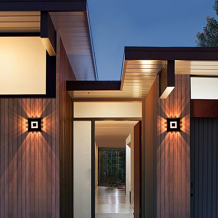 Aluminum Square LED Waterproof Outdoor Wall Sconce Lamp